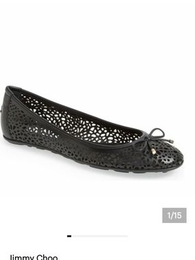 Jimmy Choo Black Walsh Ballet Flat Size 36.5